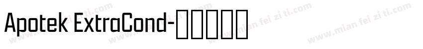 Apotek ExtraCond字体转换